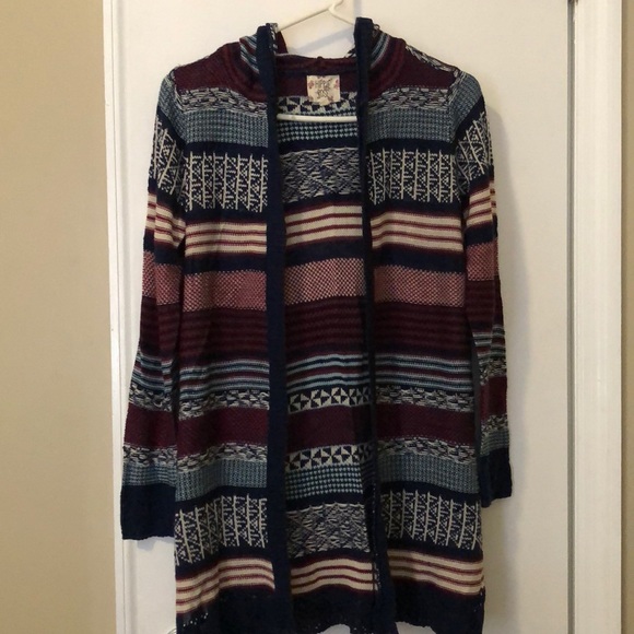 Hippie Rose Sweaters - Hippie Rose Hooded Sweater